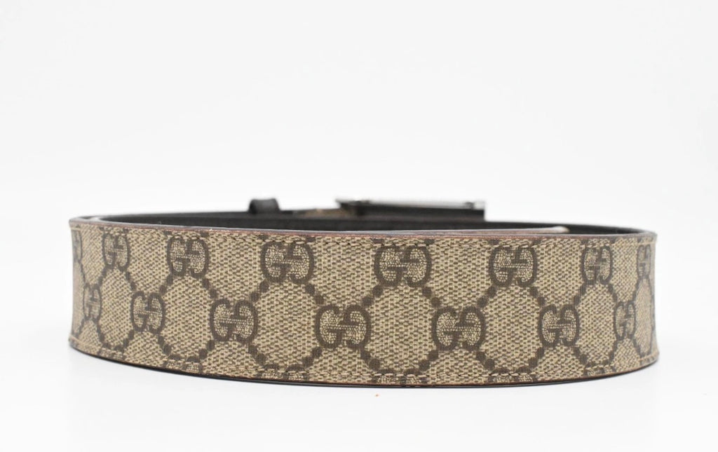 Gucci Monogram brown belt