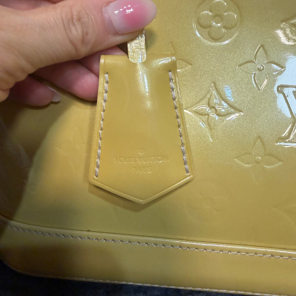 Louis Vuitton Alma yellow vernis