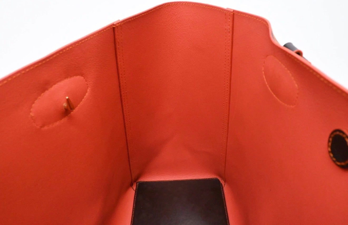 Loewe Leather Tote black and orange - 085