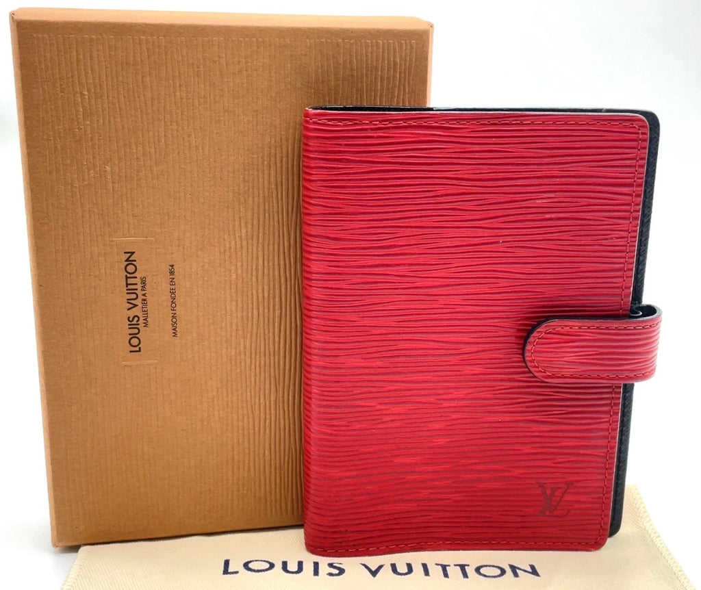 Lous Vuitton Agenda Red Epi leather