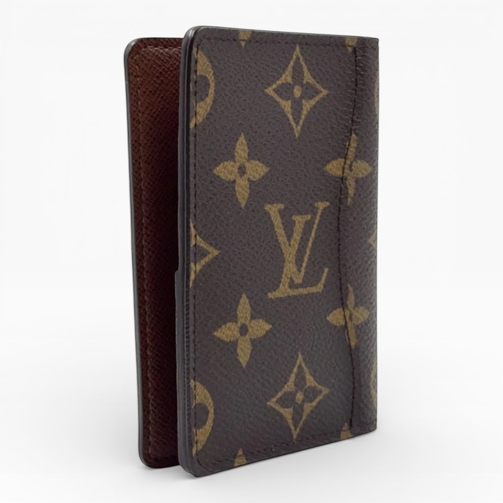 Louis Vuitton pocket organizer monogram card case Brown PVC -218