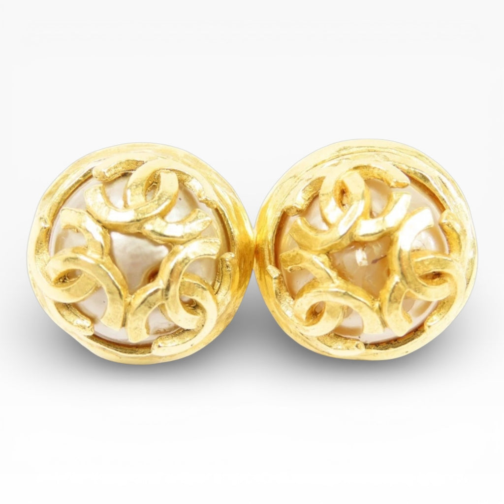 Chanel coco  Vintage Earrings gold