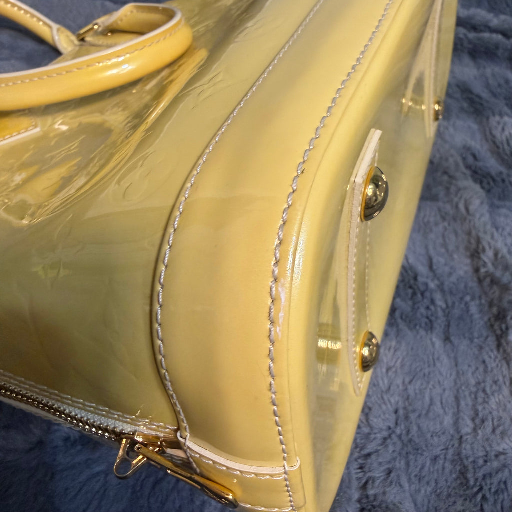 Louis Vuitton Alma yellow vernis