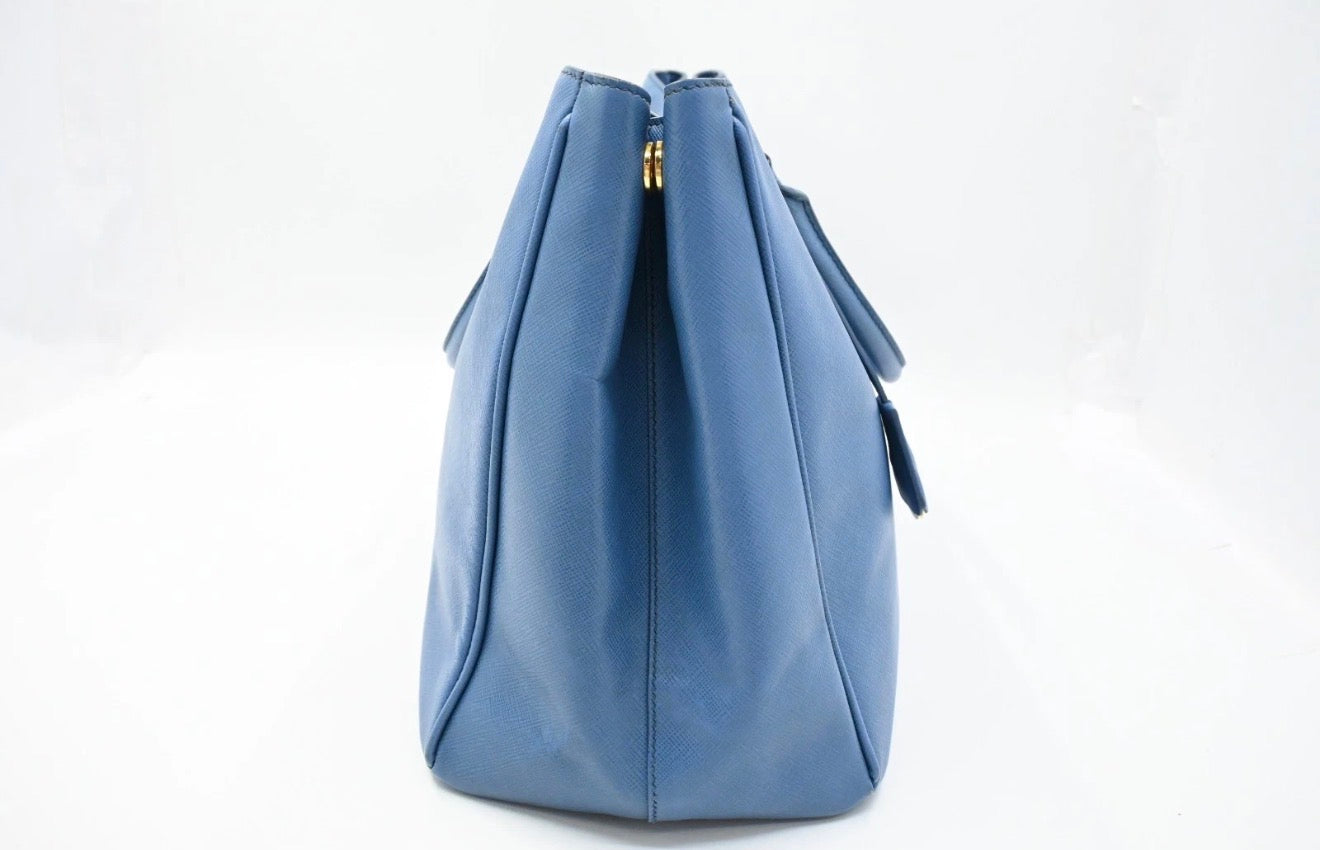 Prada  Saffiano Blue Hand Bag