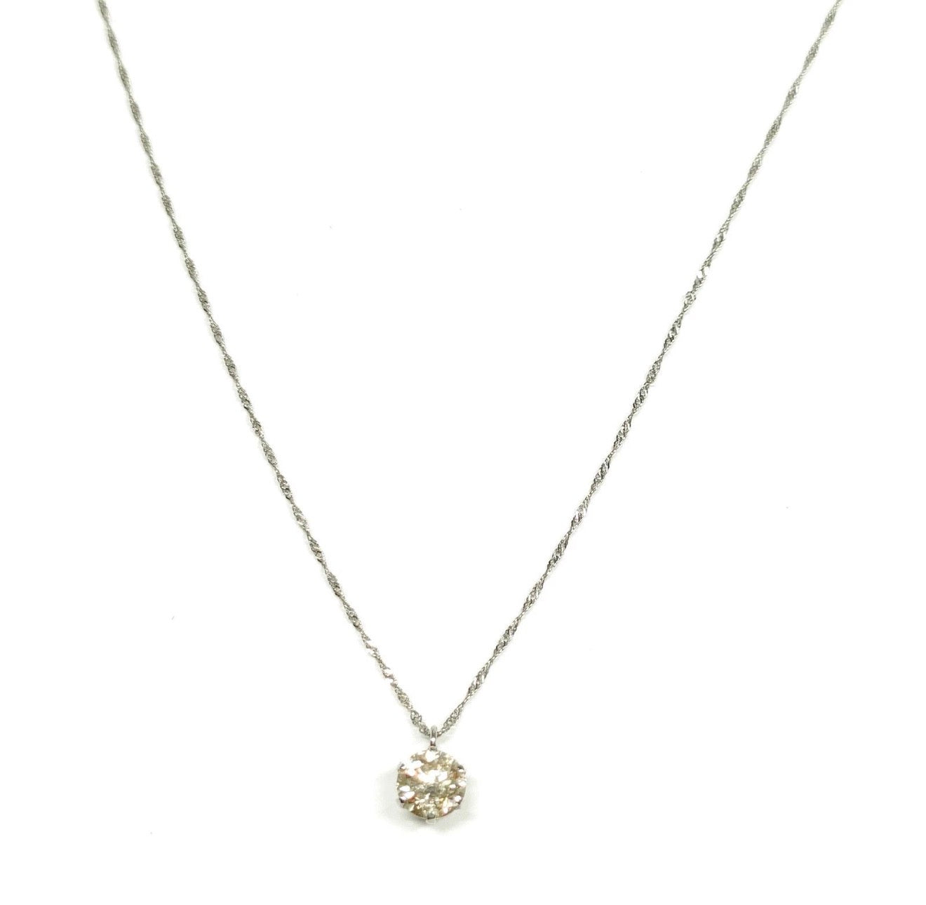 Natural .6 ct diamond with platinum chain -108