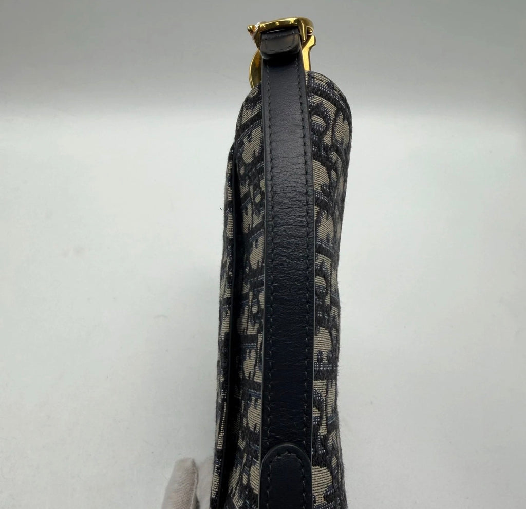 Dior Saddle Soft Hobo Oblique Canvas Shoulder Bag