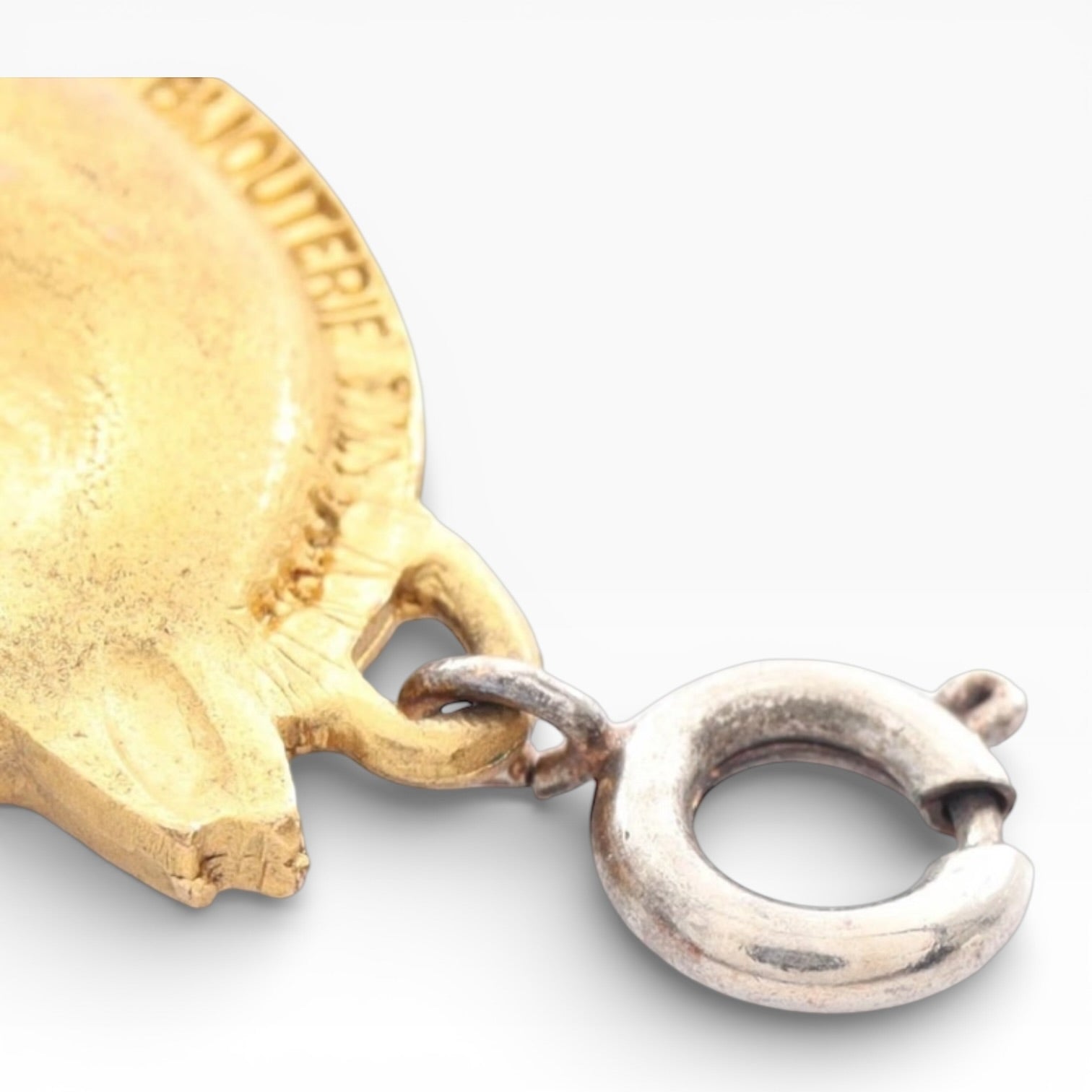 HERMES Cheval Pendant top Gold Plated -215