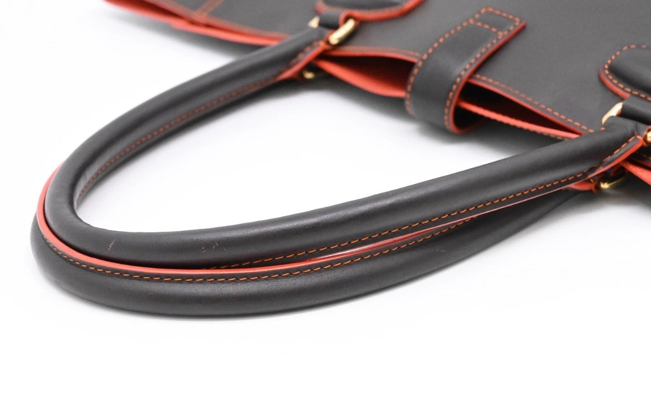 Loewe Leather Tote black and orange - 085