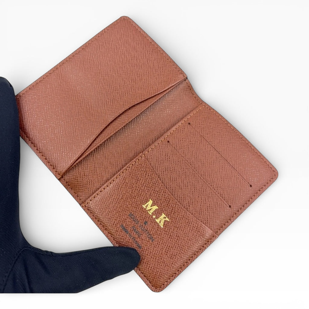 Louis Vuitton pocket organizer monogram card case Brown PVC -218