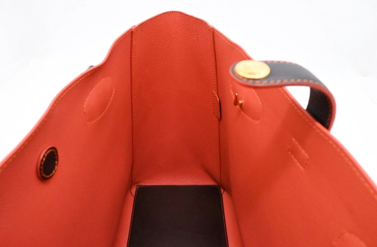 Loewe Leather Tote black and orange - 085