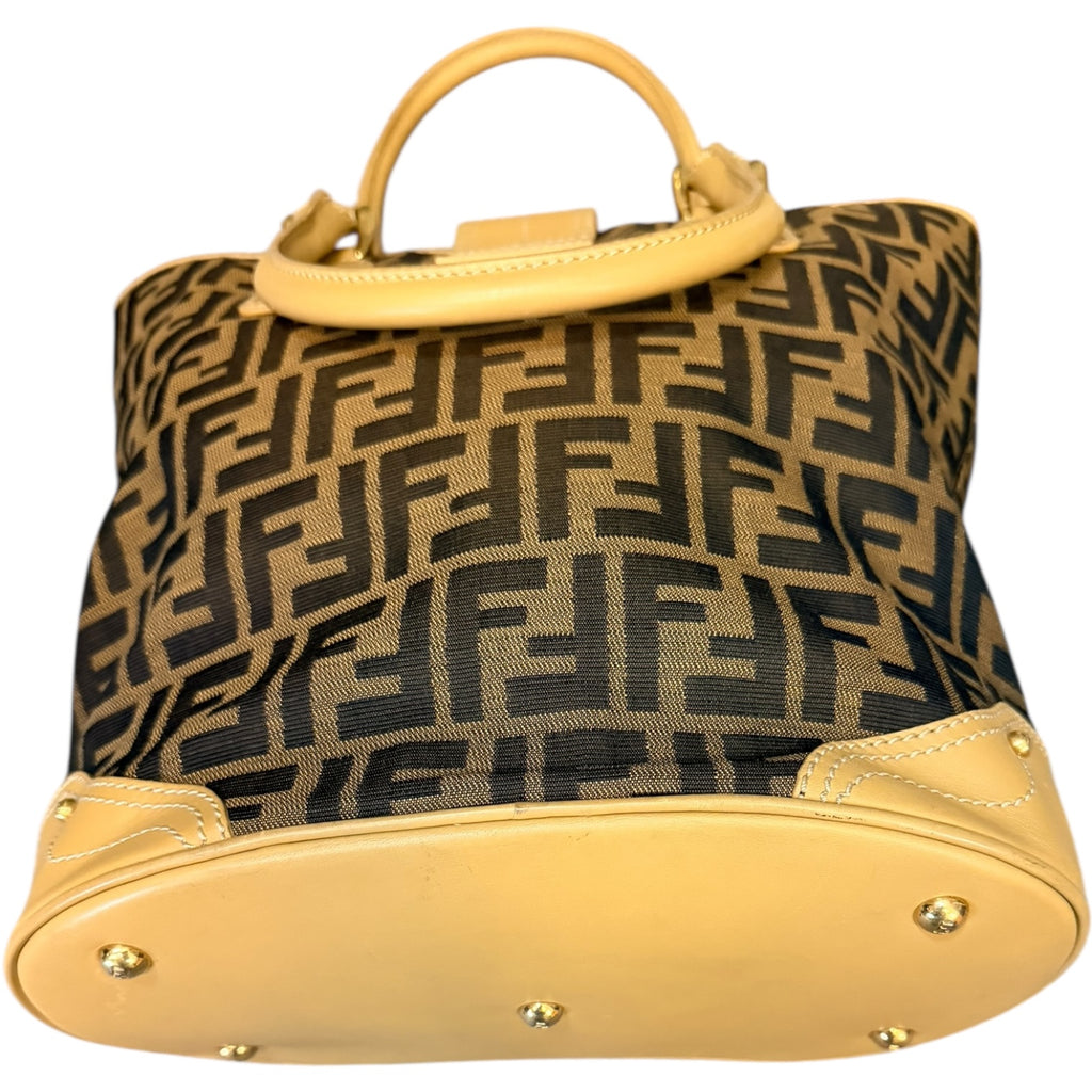 Fendi Zucca Front Buckle Tote