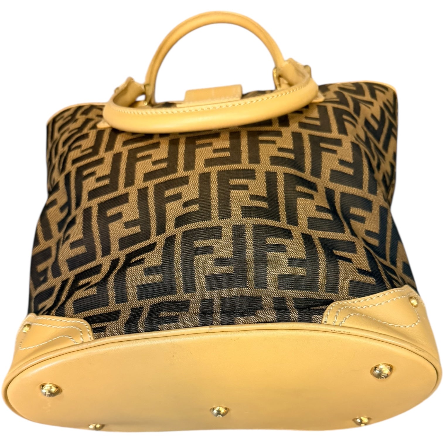 Fendi Zucca Front Buckle Tote