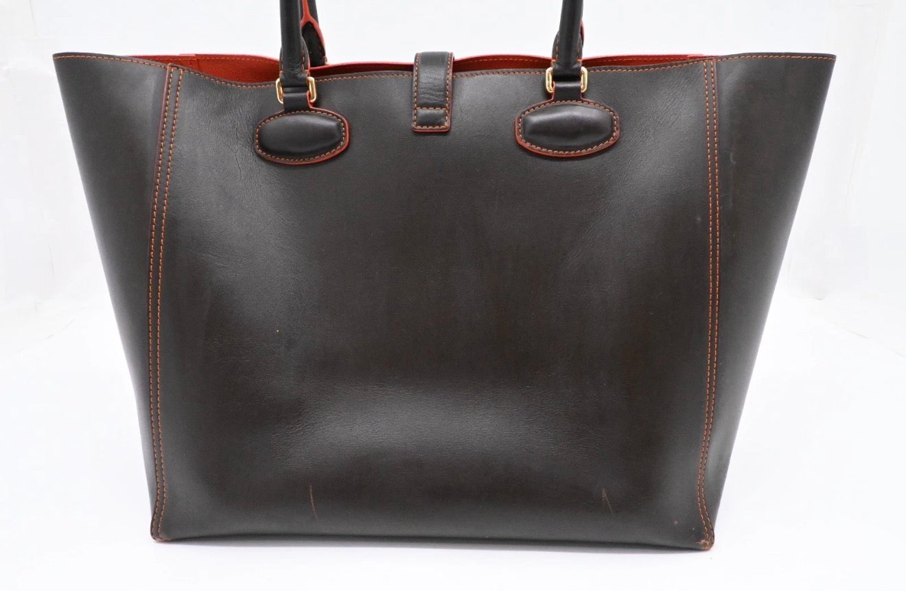 Loewe Leather Tote black and orange - 085