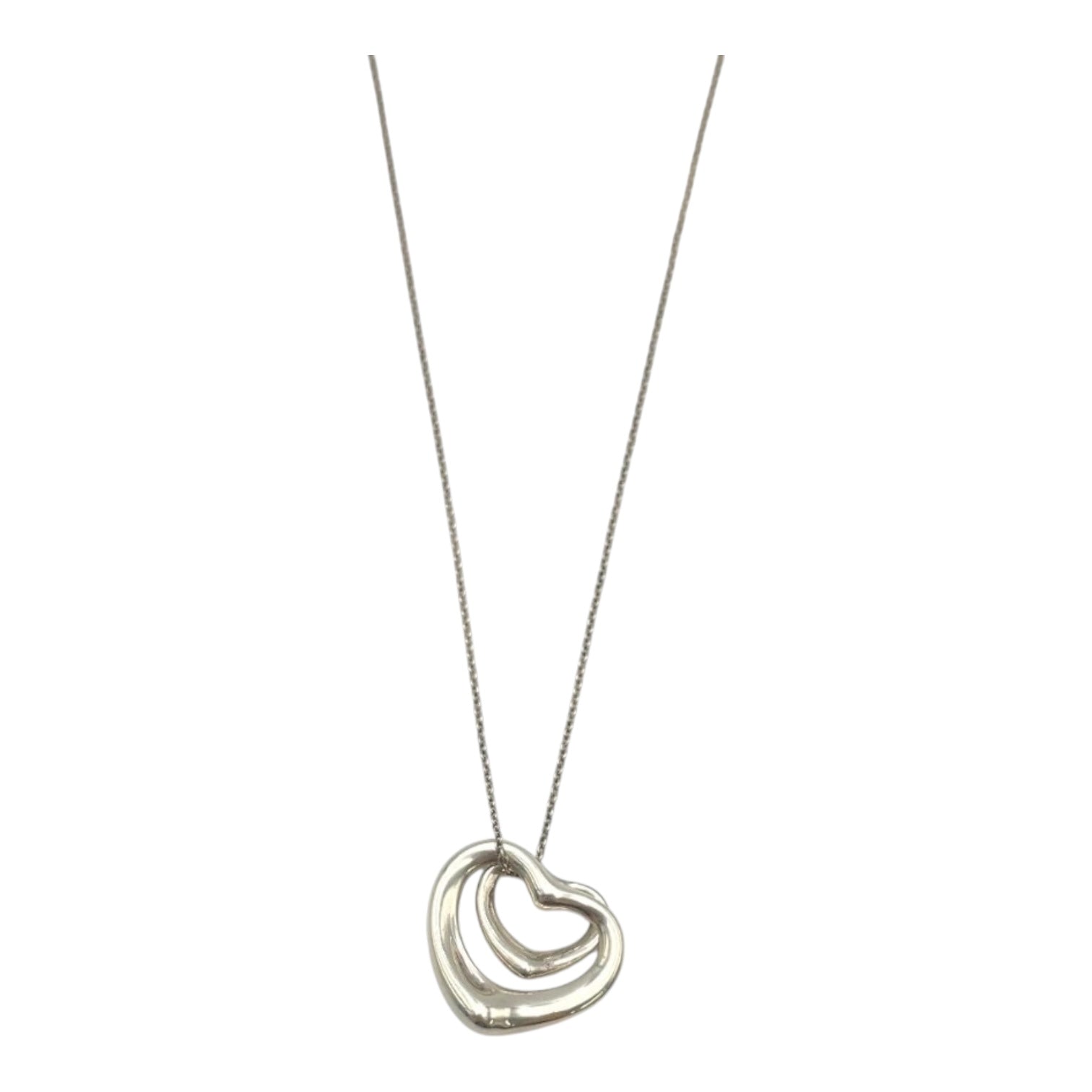 Tiffany & CO Elsa Peretti Double Open Heart Necklace