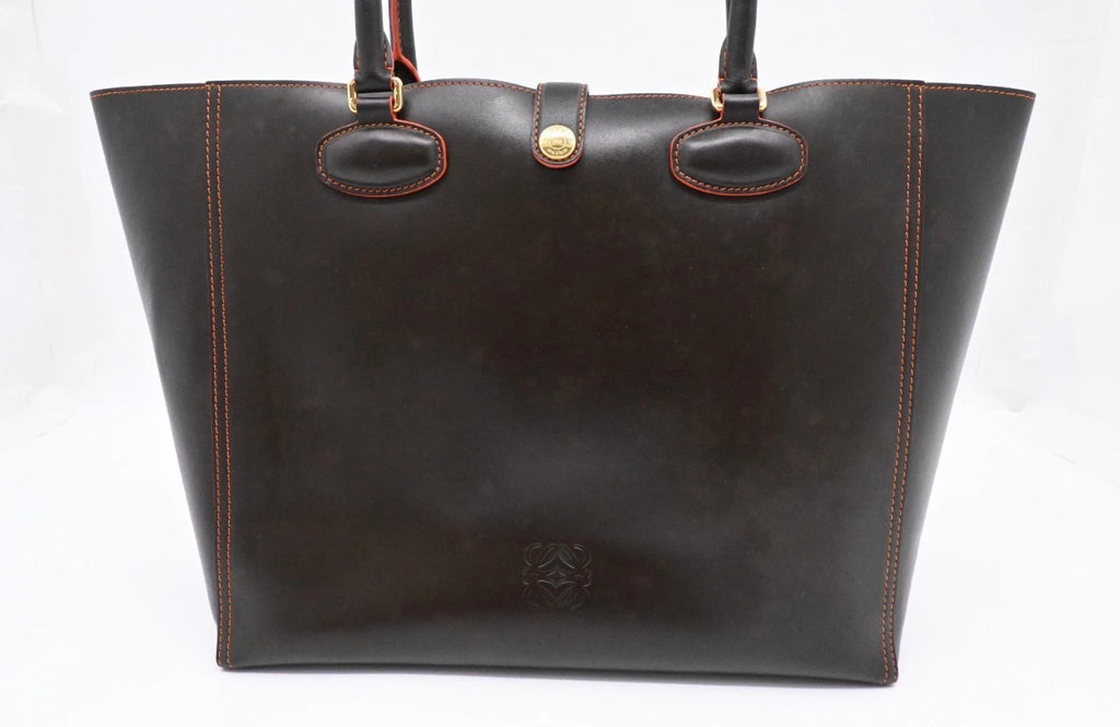 Loewe Leather Tote black and orange - 085