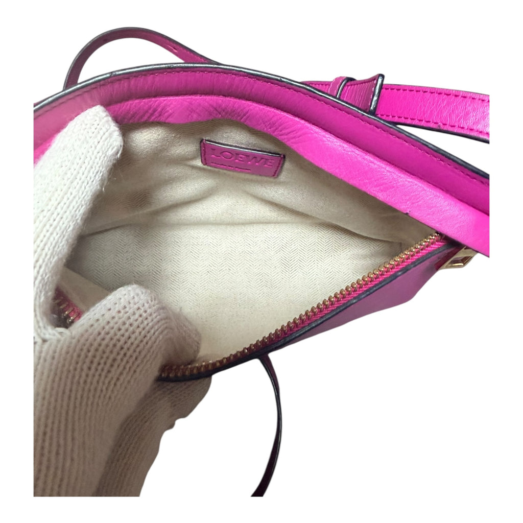 Loewe T Pouch pink leather