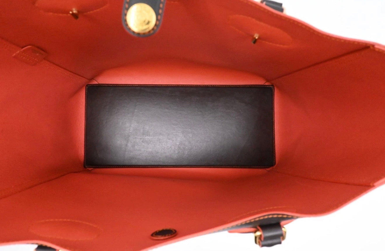 Loewe Leather Tote black and orange - 085