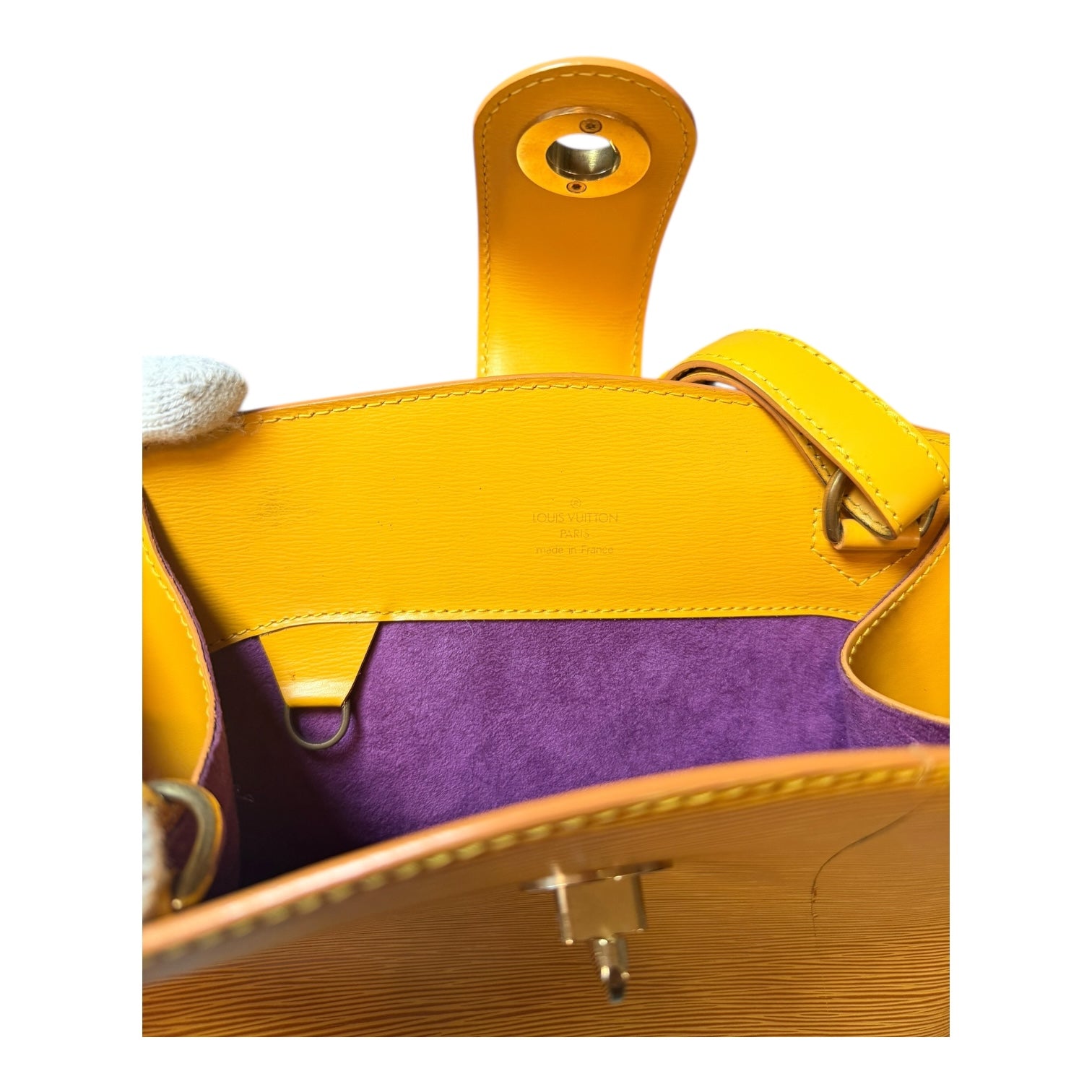 Louis Vuitton Epi Cluny Shoulder Bag Tassili Yellow Leather -091