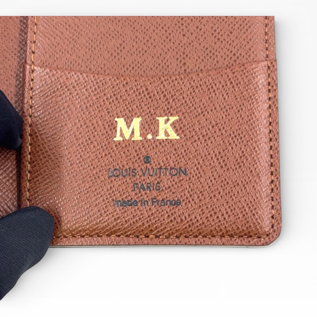 Louis Vuitton pocket organizer monogram card case Brown PVC -218