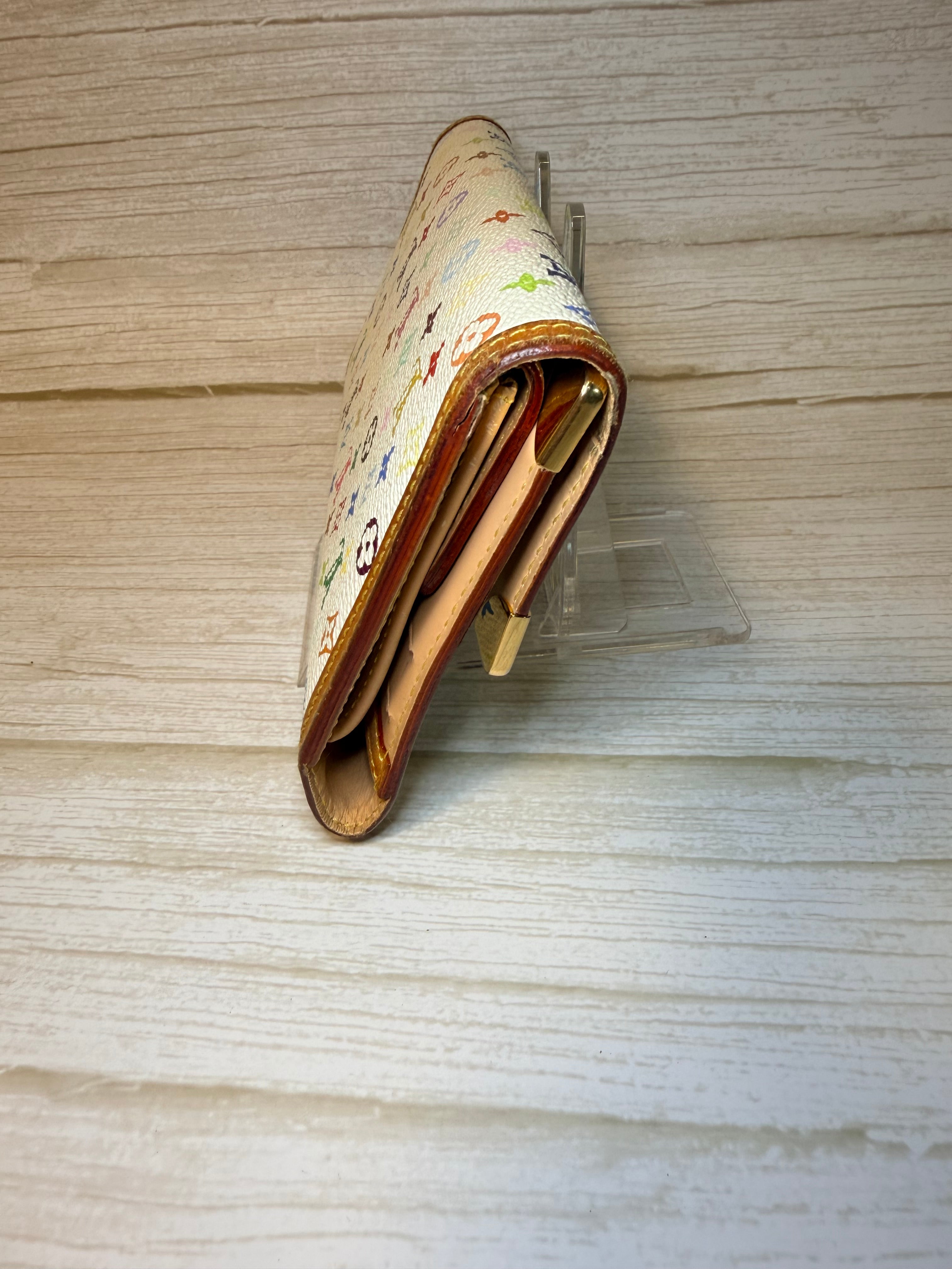Louis Vuitton Takashi Murakami White Monogram Multicolor Porte Tresor