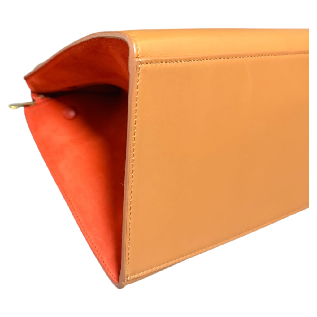 Celine Trapeze Tan/ Red -110