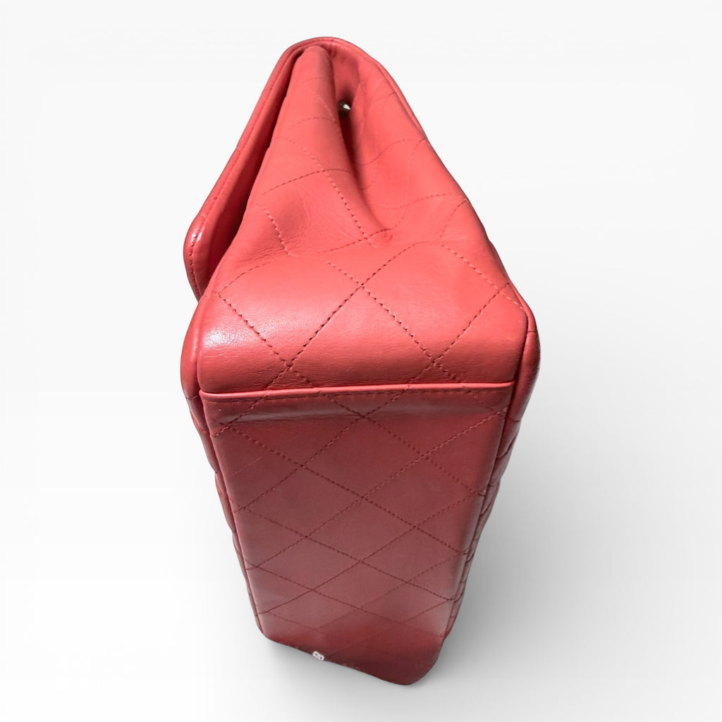 Chanel single flap coral