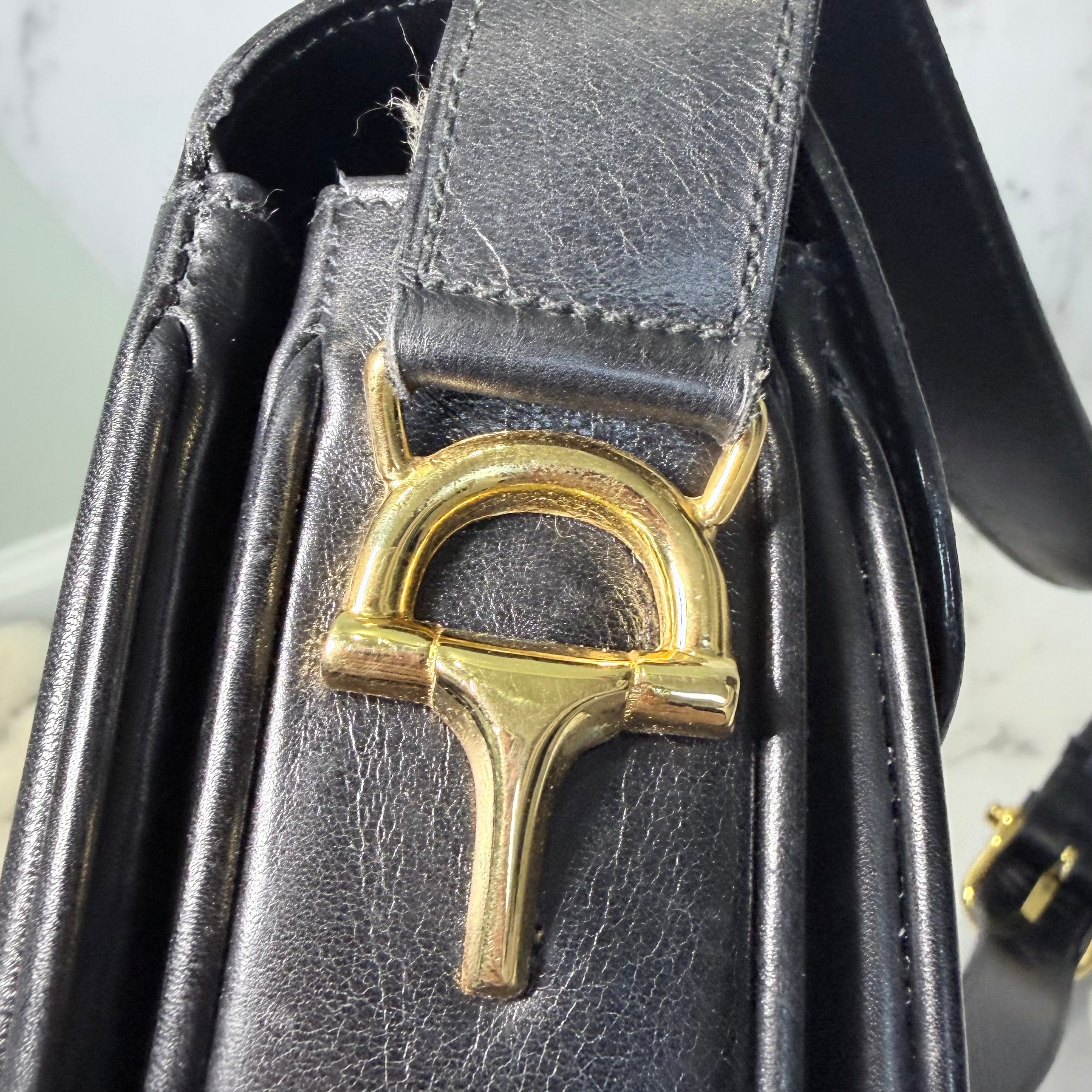 Celine Horsebit Leather Shoulder -179