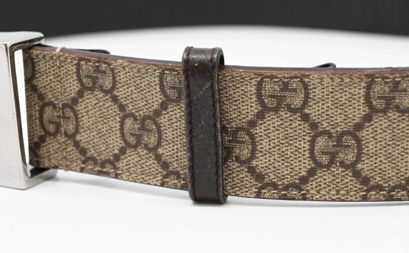 Gucci Monogram brown belt