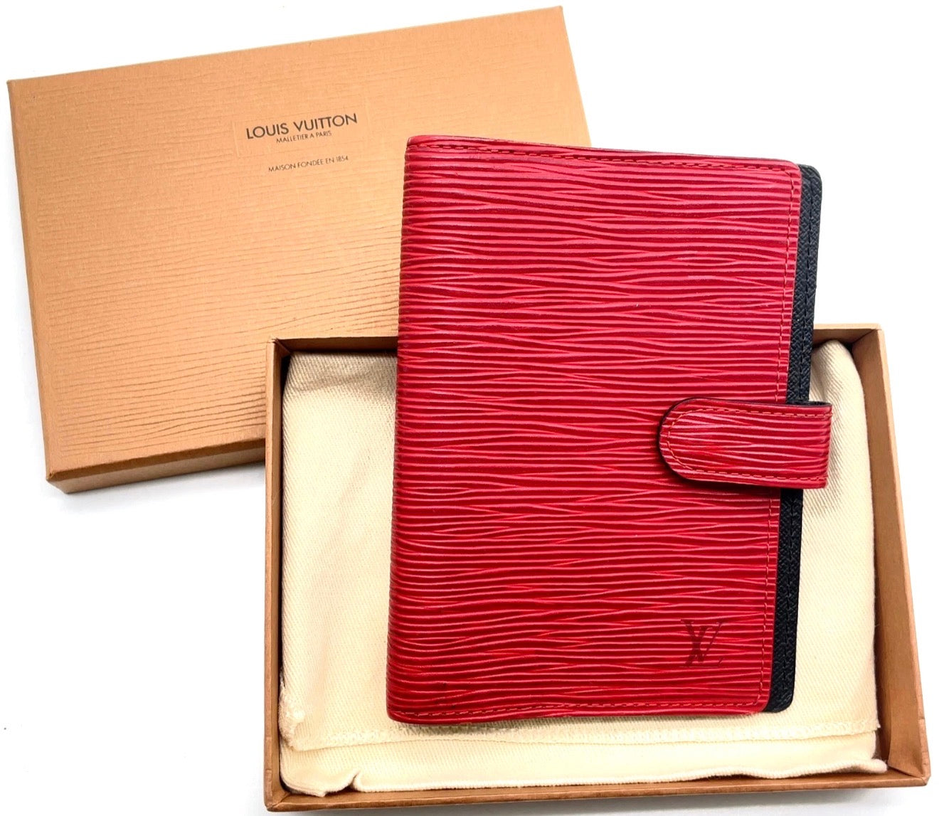 Lous Vuitton Agenda Red Epi leather