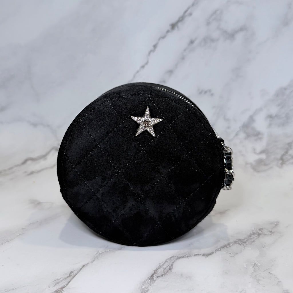Chanel Matelasse Starline Chain - Round Black Suede - 164