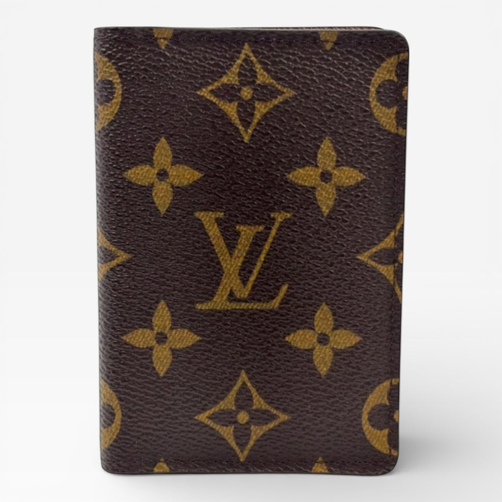 Louis Vuitton pocket organizer monogram card case Brown PVC -218