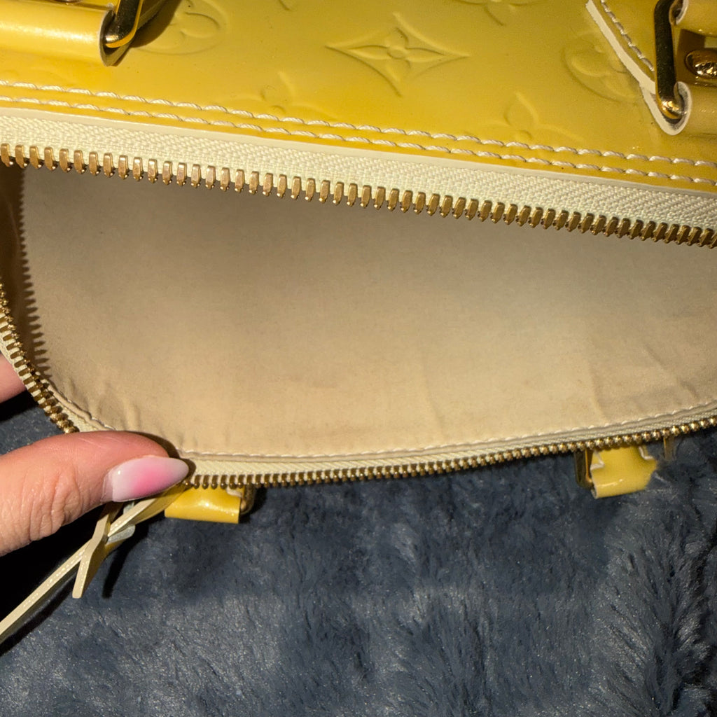 Louis Vuitton Alma yellow vernis