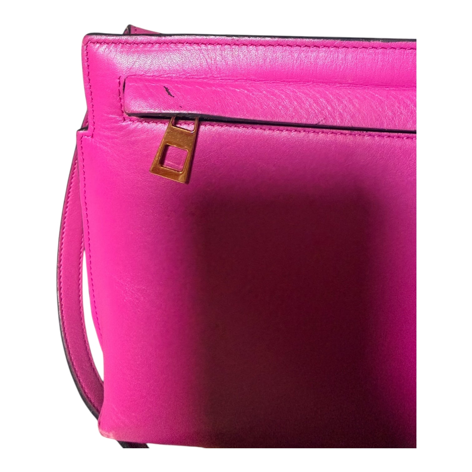 Loewe T Pouch pink leather