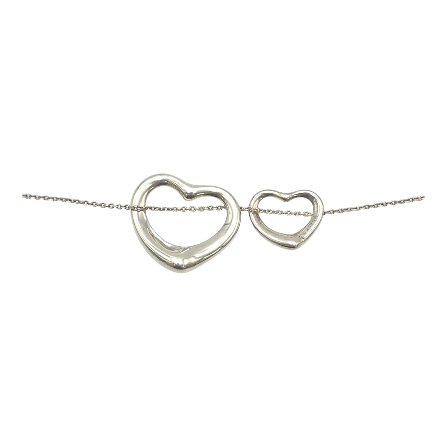 Tiffany & CO Elsa Peretti Double Open Heart Necklace