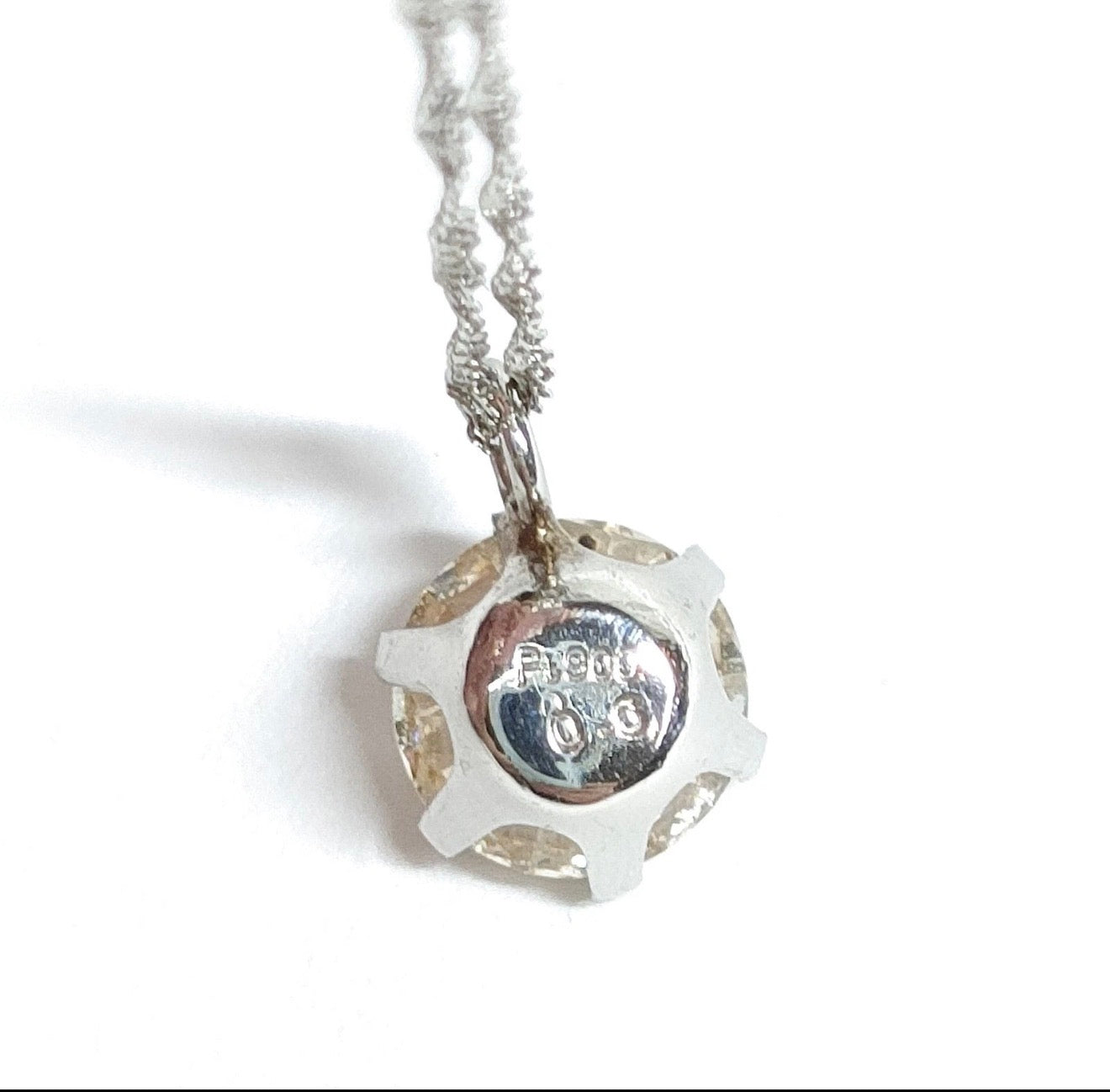 Natural .6 ct diamond with platinum chain -108