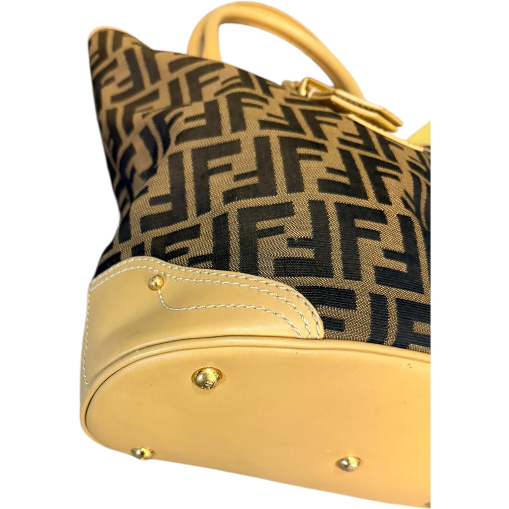 Fendi Zucca Front Buckle Tote