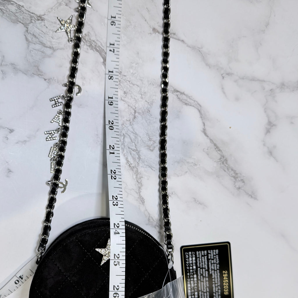 Chanel Matelasse Starline Chain - Round Black Suede - 164