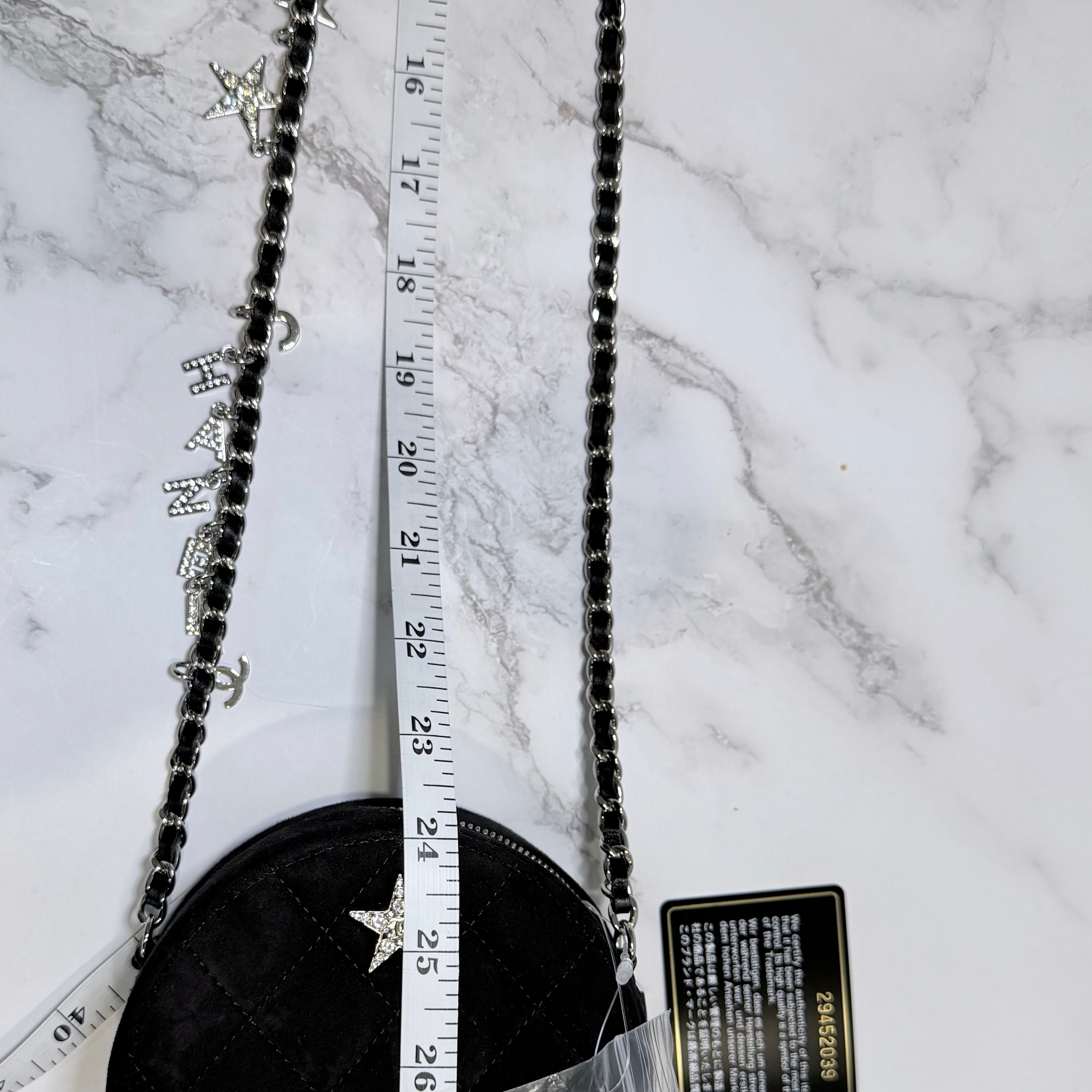 Chanel Matelasse Starline Chain - Round Black Suede - 164