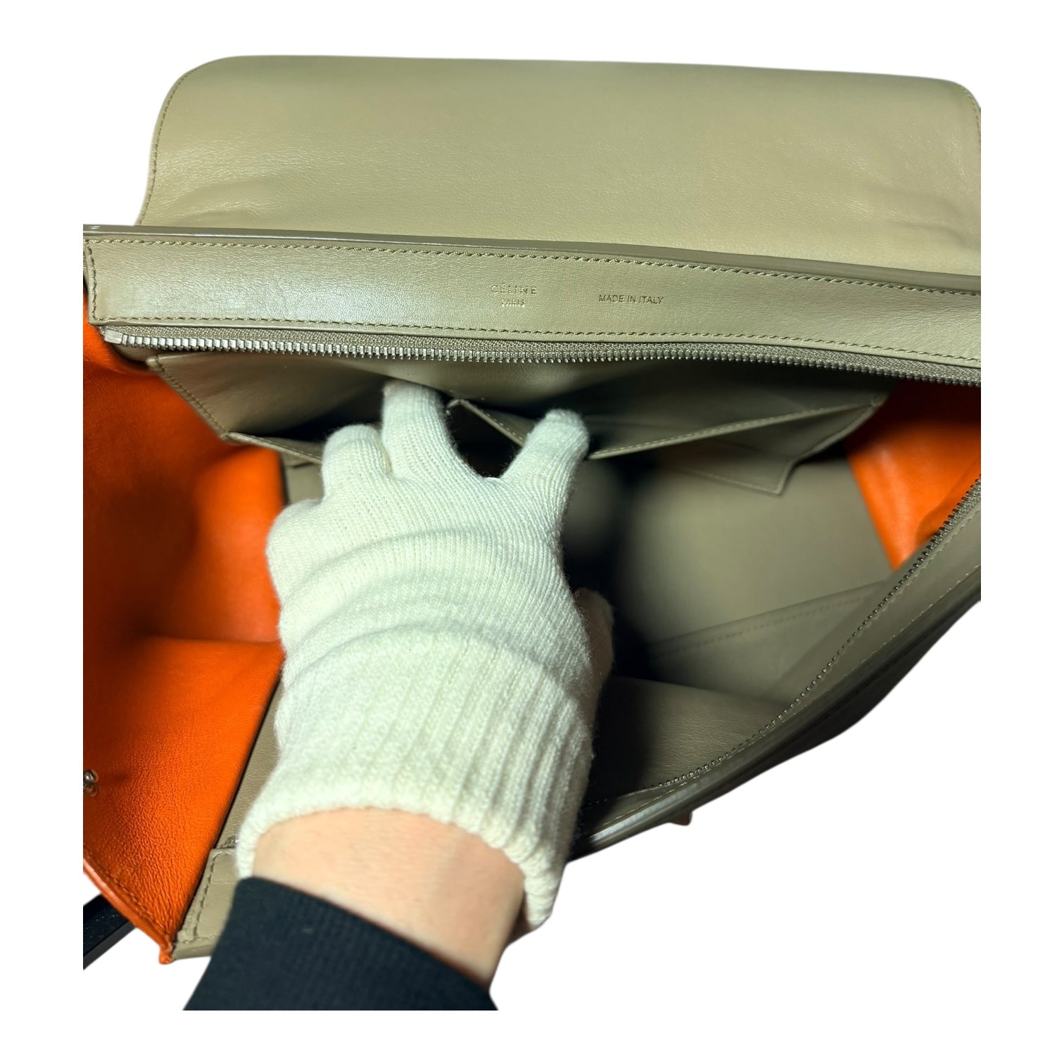 Celine Trapeze Orange Grey Black