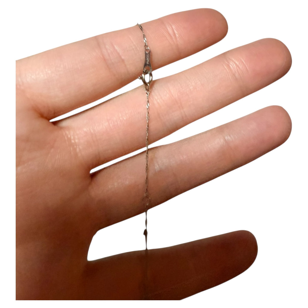 Natural .6 ct diamond with platinum chain -108