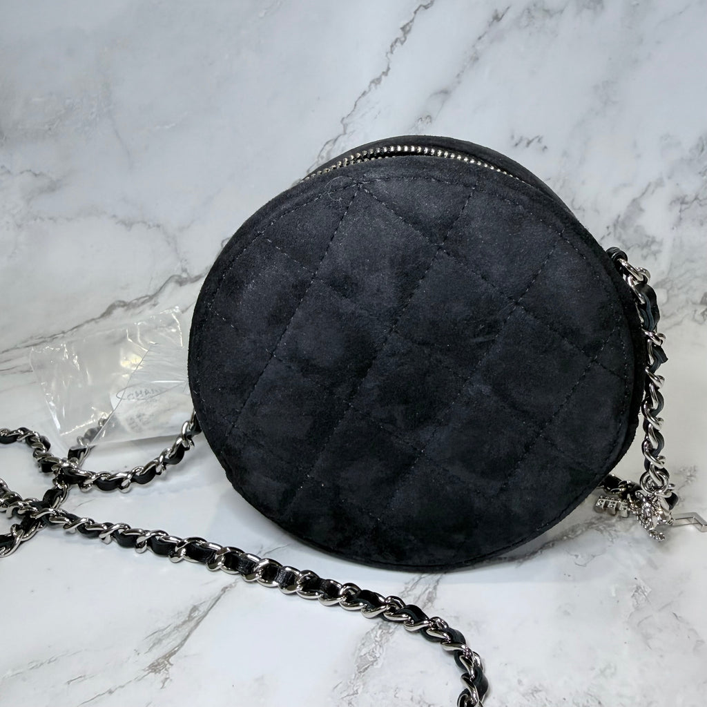 Chanel Matelasse Starline Chain - Round Black Suede - 164