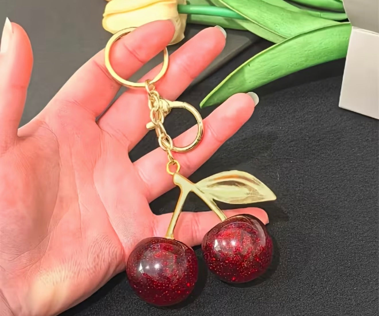 Cherry bag charm 🍒