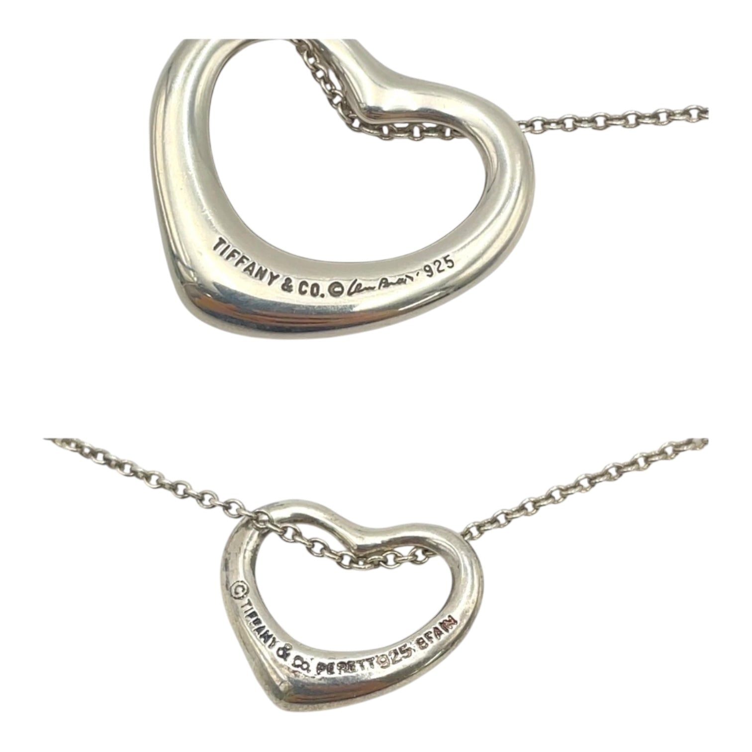 Tiffany & CO Elsa Peretti Double Open Heart Necklace