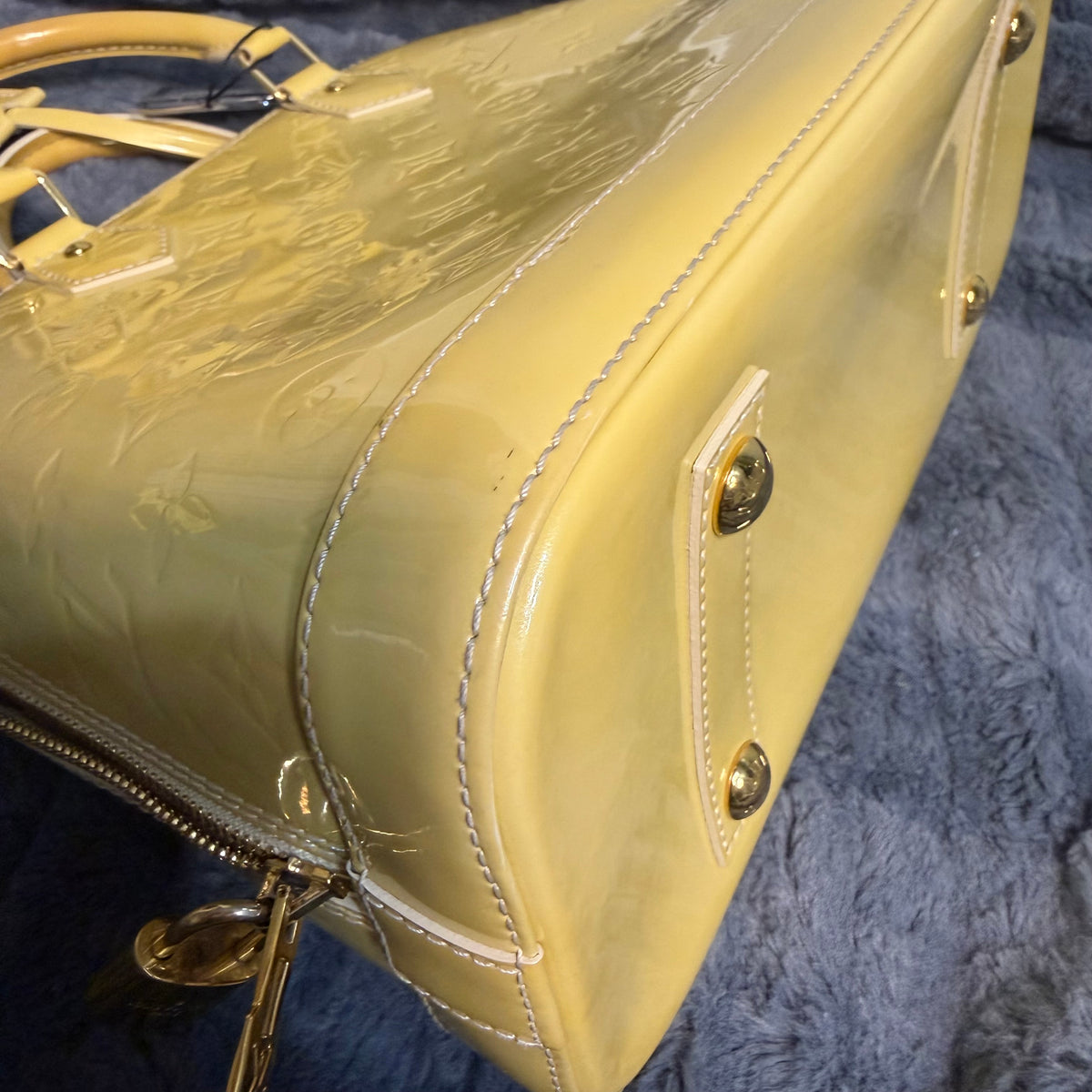 Louis Vuitton Alma yellow vernis