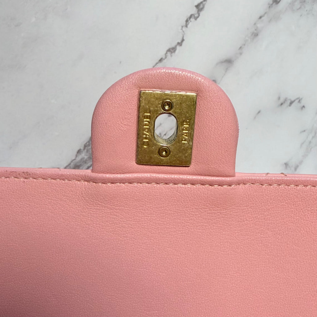 Chanel Quilted Pearl Chain Flap Bag