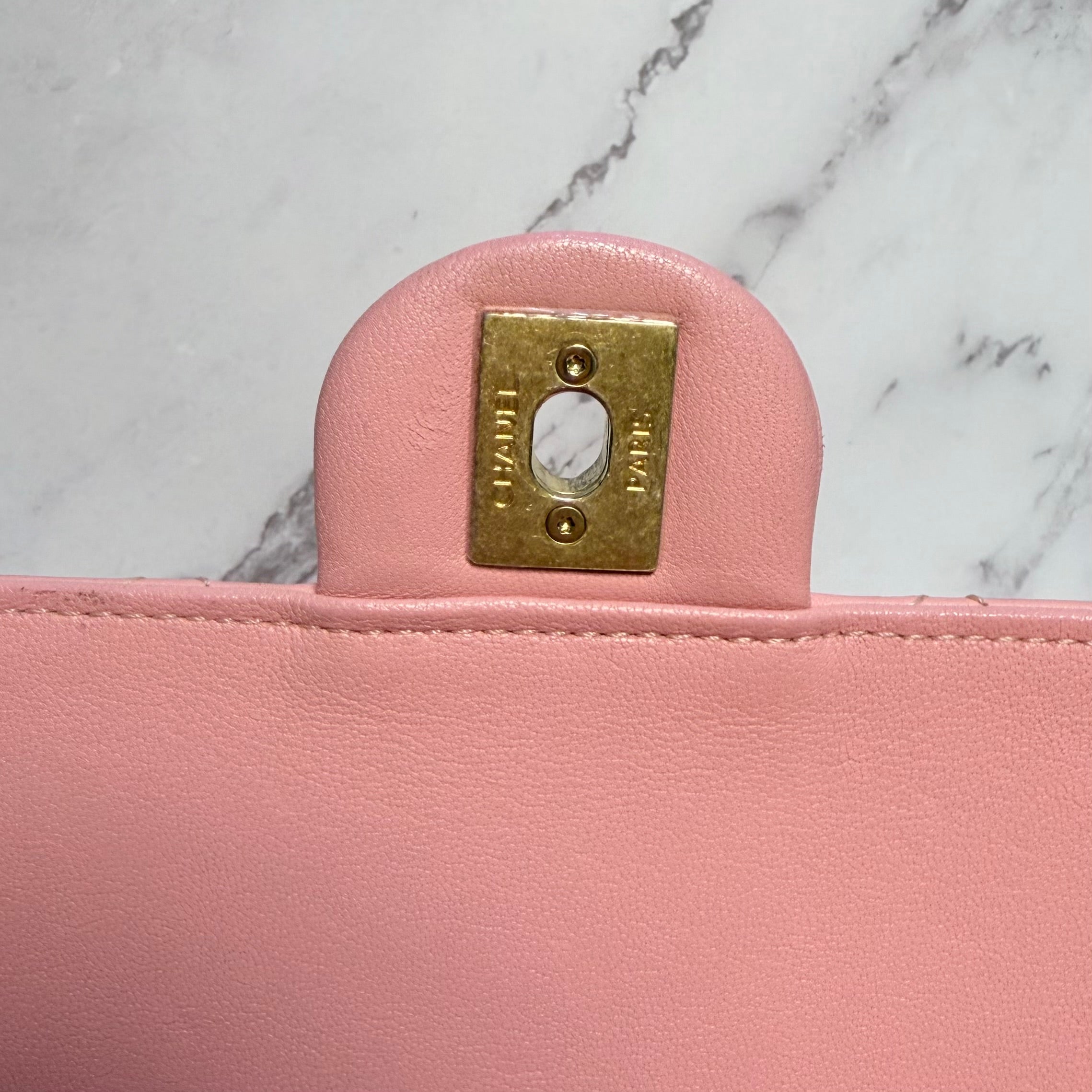 Chanel Quilted Pearl Chain Flap Bag