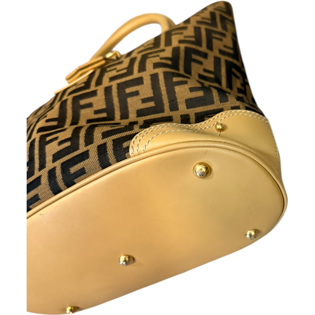 Fendi Zucca Front Buckle Tote