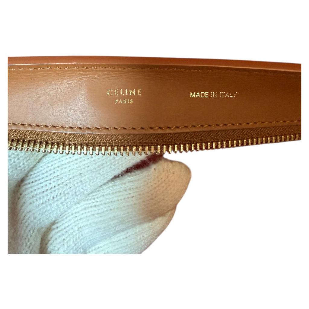 Celine Trapeze Tan/ Red -110