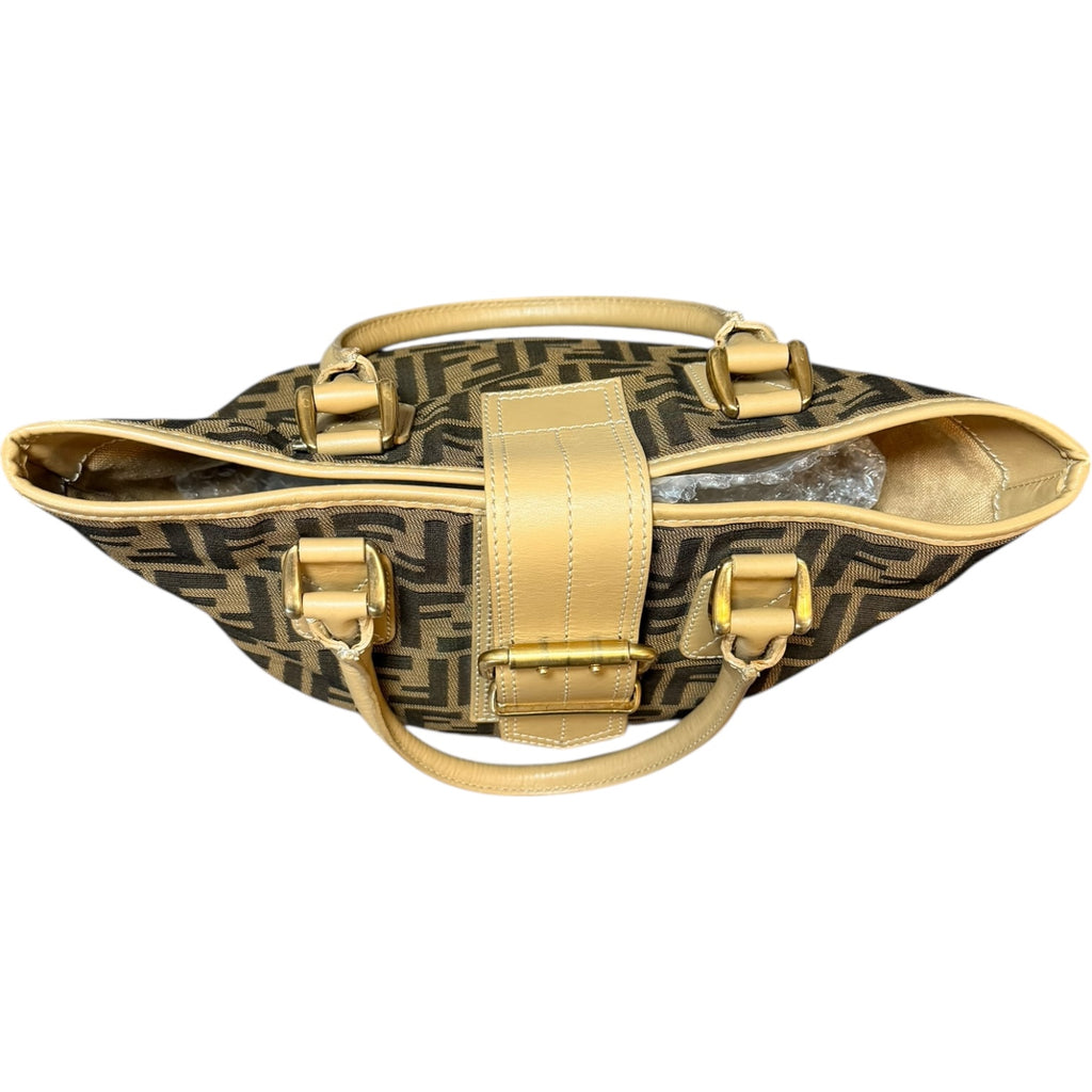 Fendi Zucca Front Buckle Tote