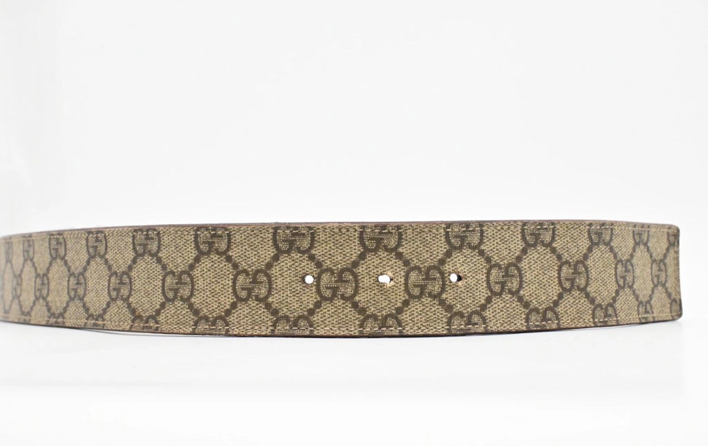 Gucci Monogram brown belt